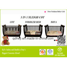 AS/NZS Safety Wooden Baby Cot with Changing Table